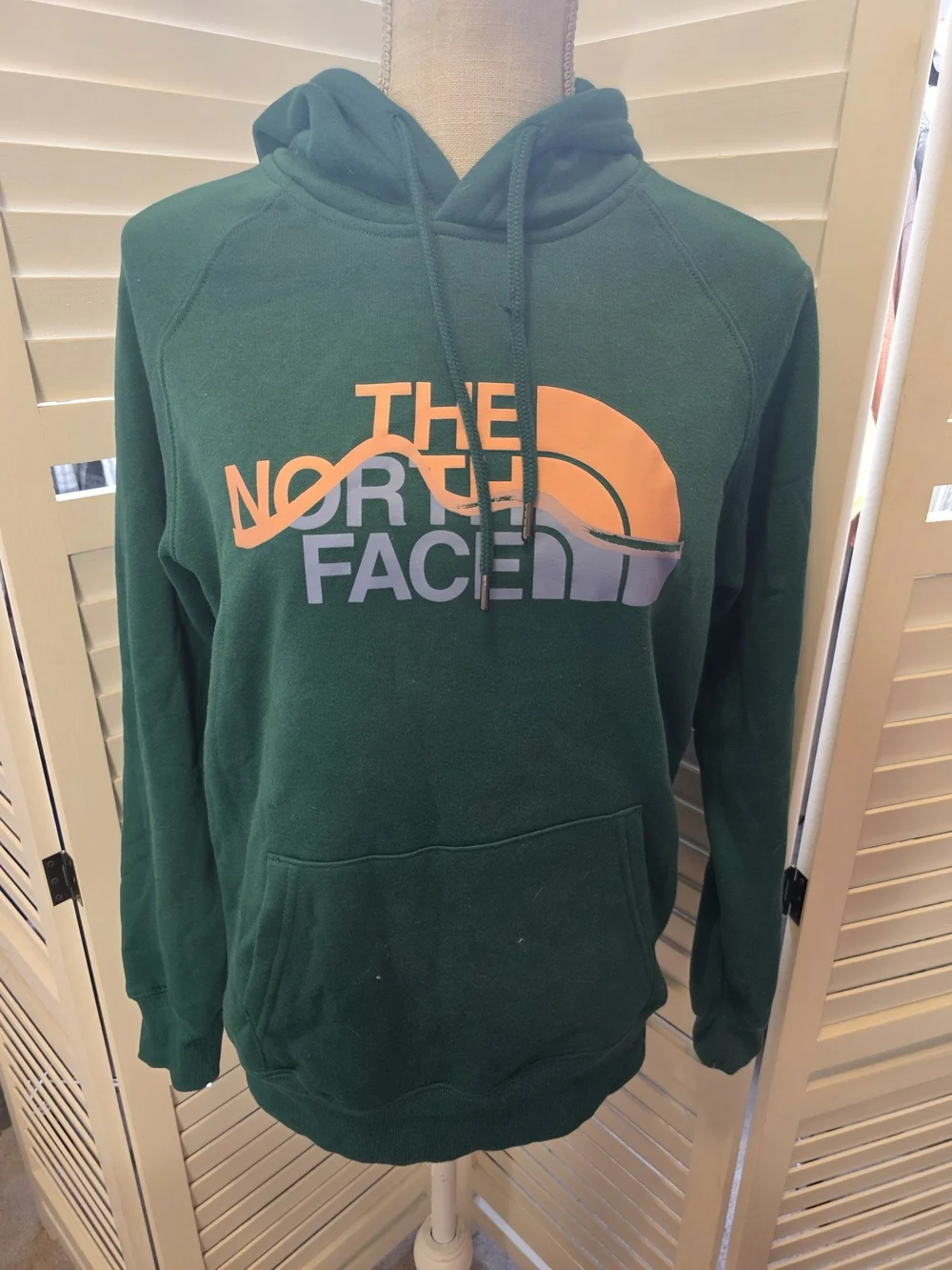 The North Face Men's Green Logo Hoodie 1462 PIT TO PIT 20 SMALL